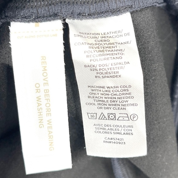 LOFT Faux Leather Pull On Skinny Fleece Lined Pants - Picture 8 of 8